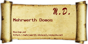 Mehrwerth Domos névjegykártya